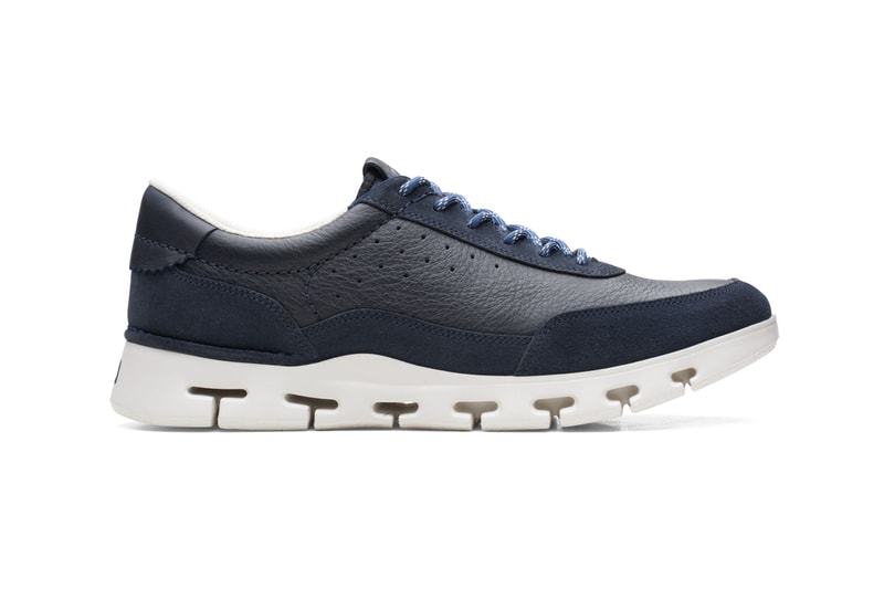 Clarks Originals Nature x One Navy Combination Sneaker Trainer Running Shoe Contemporary EVA Outsole 