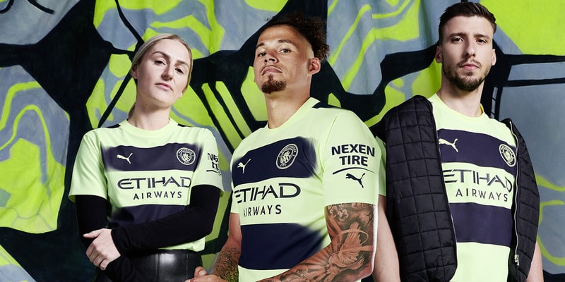 Manchester City PUMA Metaverse Third Kit Premier League Haaland Kevin De Bruyne Grealish Land of Games Football Soccer 