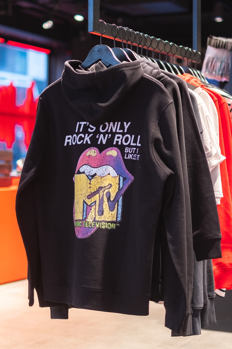 The Rolling Stones MTV Clothing Collaboration T-shirt Tote Bag Hoodie Music Mick Jagger No.9 Carnaby Street London UK Rock and Roll