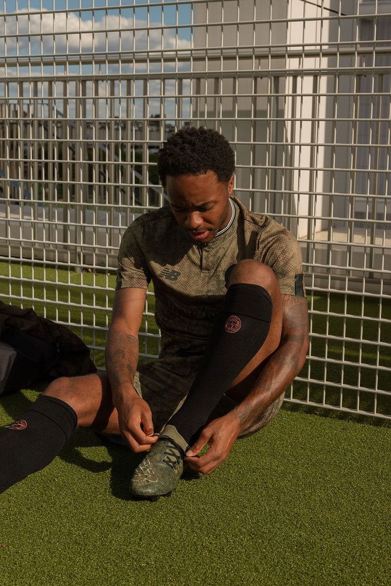 New Balance Stone Island Raheem Sterling Chelsea England Football Boots Jersey Fashion Collaboration World Cup Winger Striker