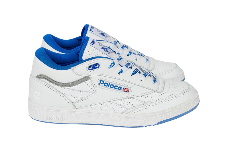 Palace Spring 2023 Collection Week 4 Drop Reebok Club C II Mid Revenge Collaboration Release Info Date Buy Price Club C II Mid Revenge classic white blue tan black neon yellow