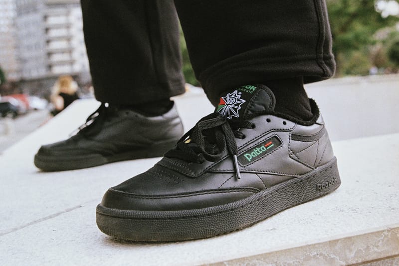 Patta and Reebok Reissue their All-Black Club C Silhouette