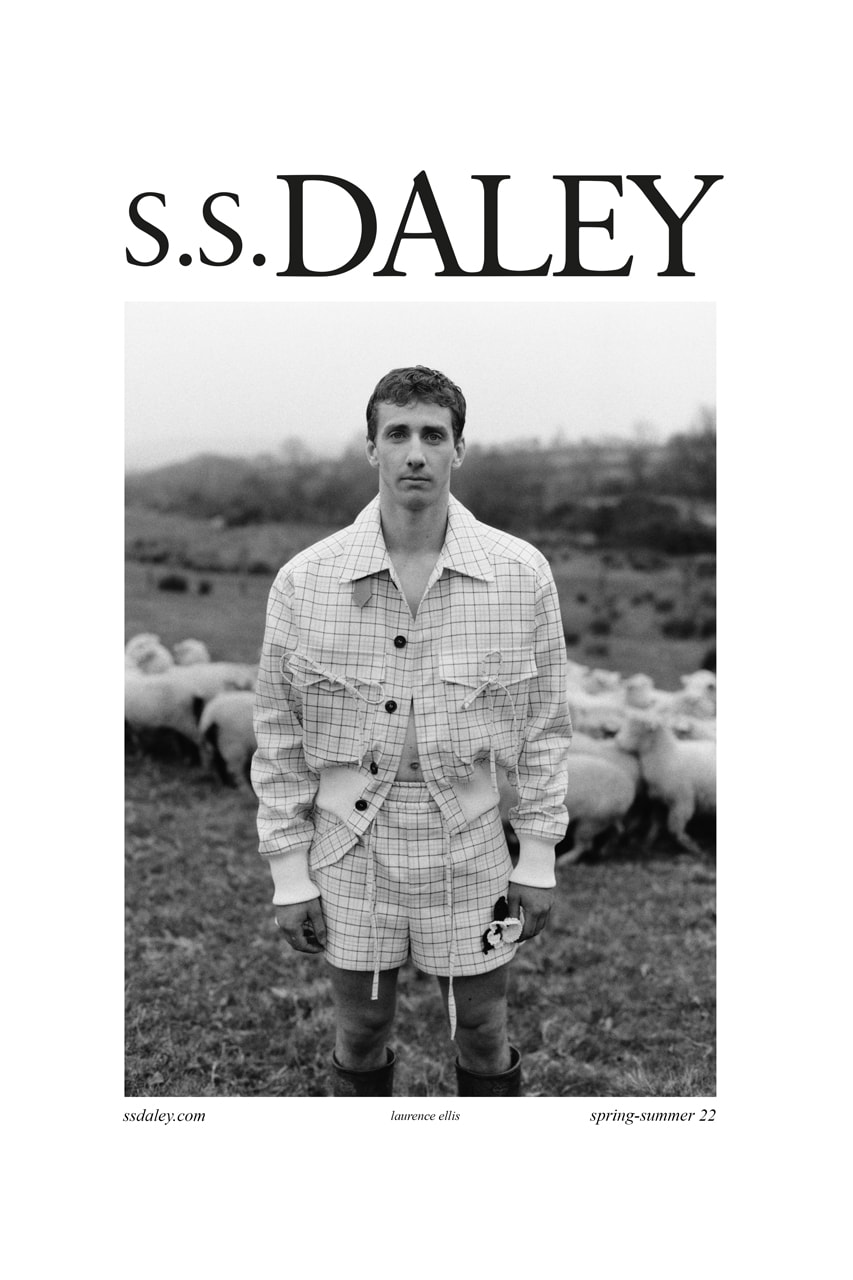 S.S.DALEY Spring/Summer 2022 Campaign Harry Lambert Harry Styles Cornwall British Countryside Sustainable Wool Farming Steven Stokey-Daley