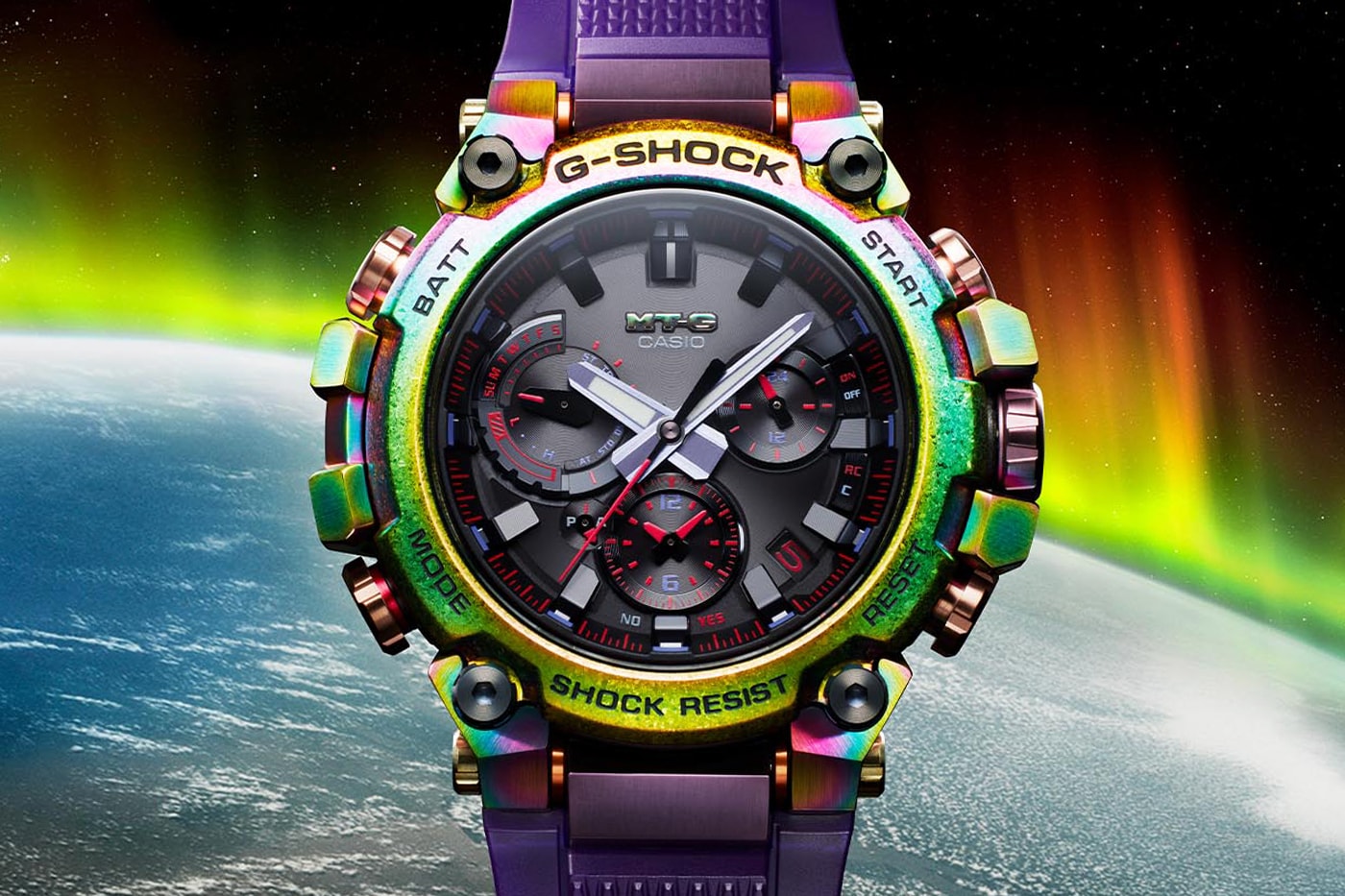 G-SHOCK MT-G MTG-B3000PRB-1AER Aurora Oval Watch Release Info