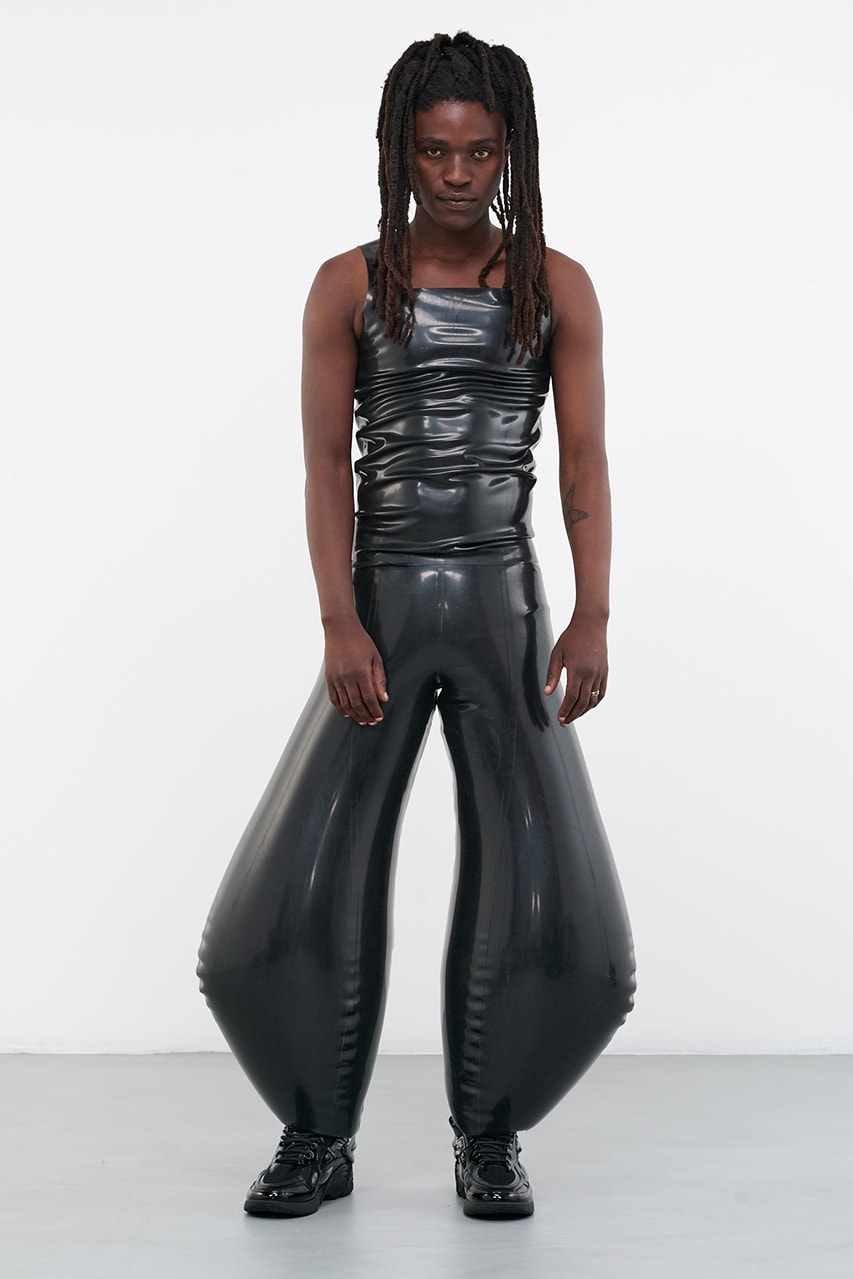 HARRI Spring Summer 2023 SS23 Inflatable Trousers Latest Tank Top Draped Pants H.LORENZO For Sale London Fashion Week Sam Smith