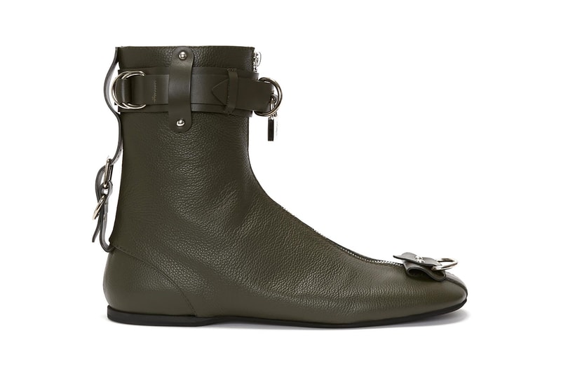 JW Anderson Padlock Ankle Boots Fall Winter 2023 Men's Milan Runway Show Release Information Black Dark Olive Turquoise Pre-Order