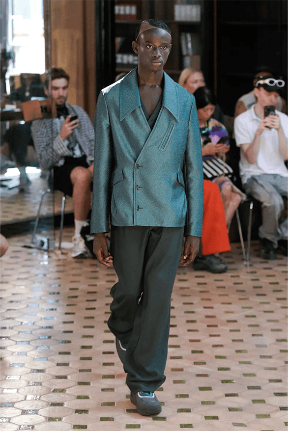 Kiko Kostadinov Spring Summer 2024 Paris Fashion Week runway show menswear London uk designer Asics