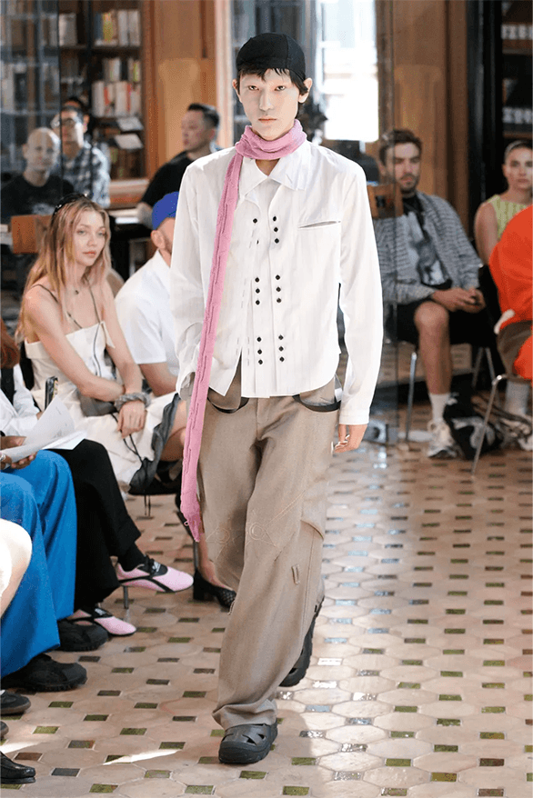 Kiko Kostadinov Spring Summer 2024 Paris Fashion Week runway show menswear London uk designer Asics