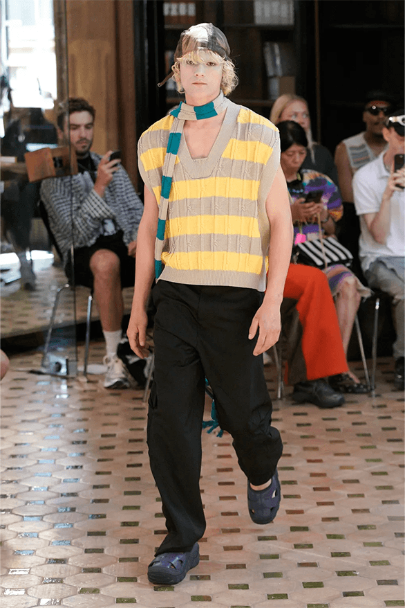 Kiko Kostadinov Spring Summer 2024 Paris Fashion Week runway show menswear London uk designer Asics