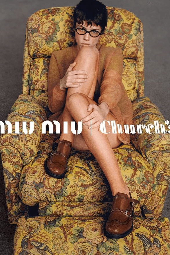 Miu Miu Church's Brogue Double Monk Strap Shoe Collaboration formal uk England Italy womenswear menswear