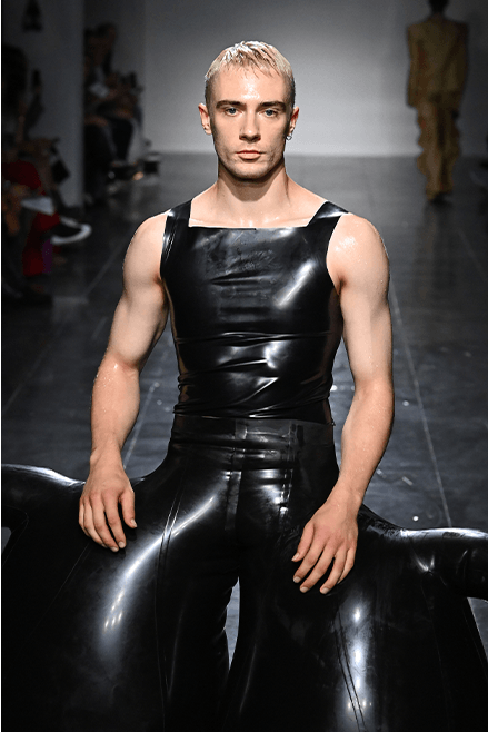 HARRI Spring Summer 2024 London Fashion Week menswear womenswear runway Harikrishnan Keezhathil Surendran Pillai latex sam smith