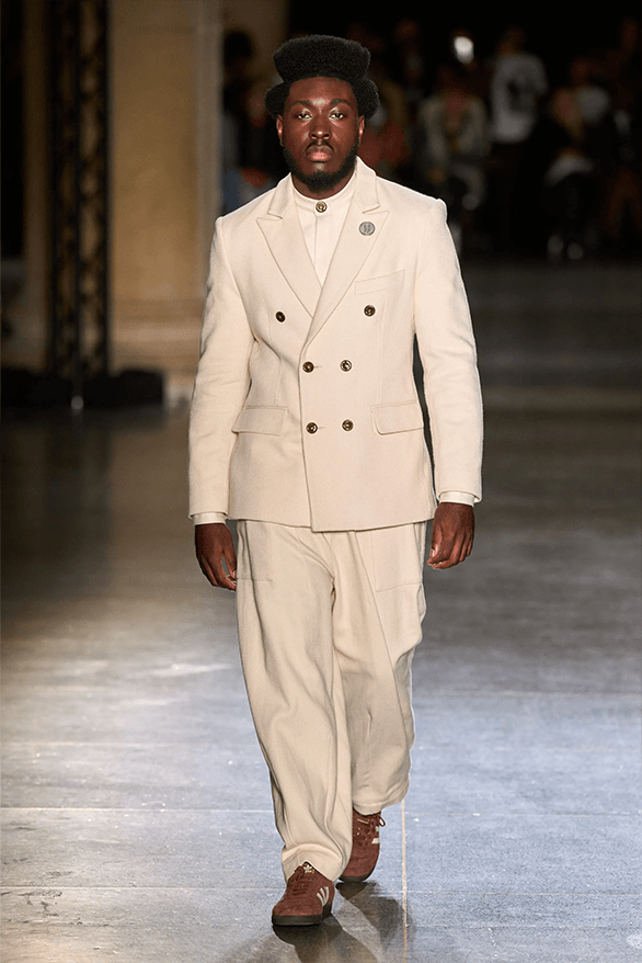 LABRUM Fall Winter 2024 London Fashion Week menswear womenswear runway show Foday Dumbuya Adidas collaboration