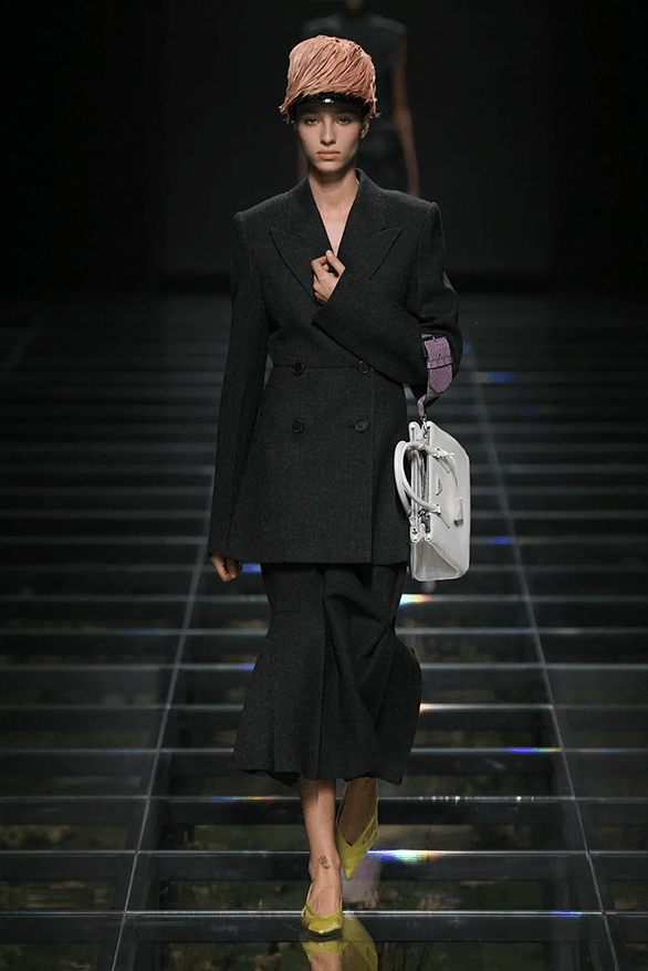 Prada Fall Winter 2024 Milan Fashion Week womenswear runway show Raf Simons Miuccia Prada