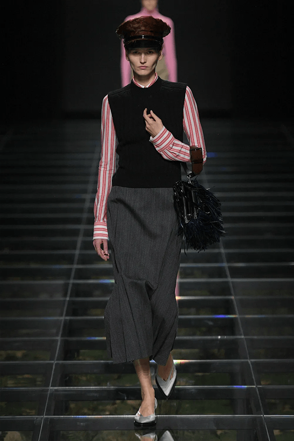 Prada Fall Winter 2024 Milan Fashion Week womenswear runway show Raf Simons Miuccia Prada