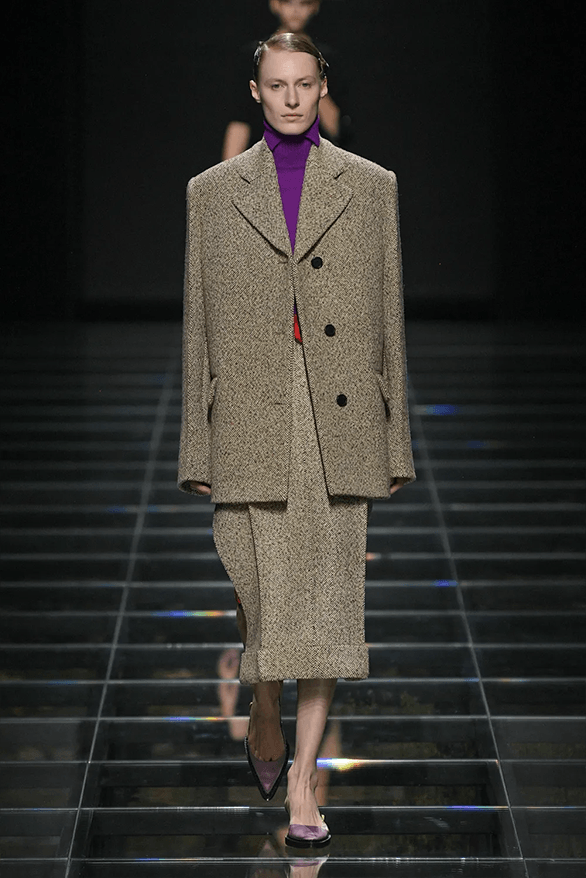 Prada Fall Winter 2024 Milan Fashion Week womenswear runway show Raf Simons Miuccia Prada