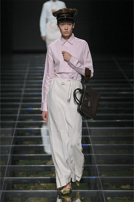 Prada Fall Winter 2024 Milan Fashion Week womenswear runway show Raf Simons Miuccia Prada