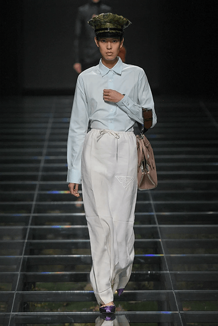 Prada Fall Winter 2024 Milan Fashion Week womenswear runway show Raf Simons Miuccia Prada