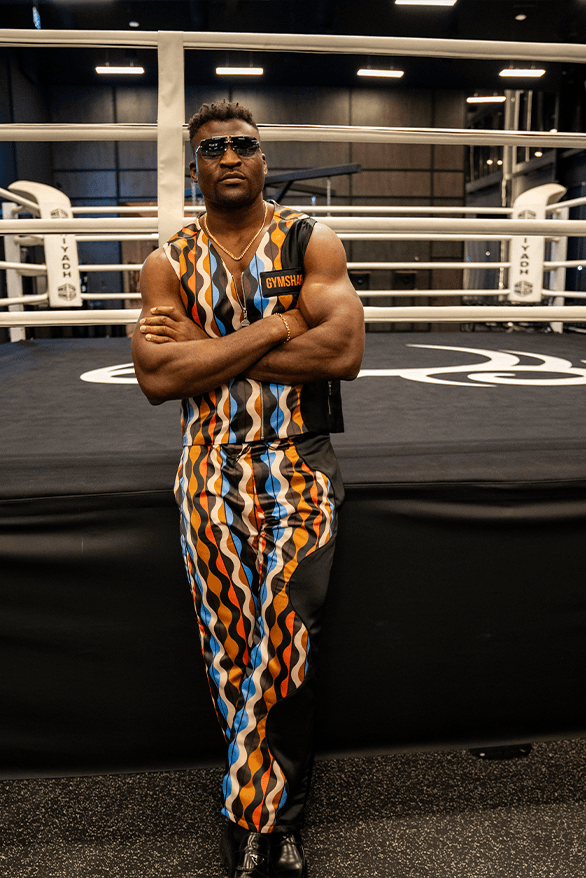 Francis Ngannou Custom AHLUWALIA Look Anthony Joshua Saudi Arabia fight boxing match