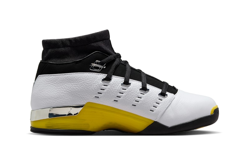 Air Jordan 17 Low "Lightning" Expected To Return in 2024 FJ0395-100 White/Lightning-Black-Chrome michael jordan brand retro all-star colorway washington Wizards