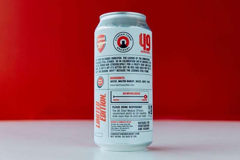 Camden Town Brewery Arsenal Football Club Beer Collaboration Football Soccer Sports Premier League Bukayo Saka