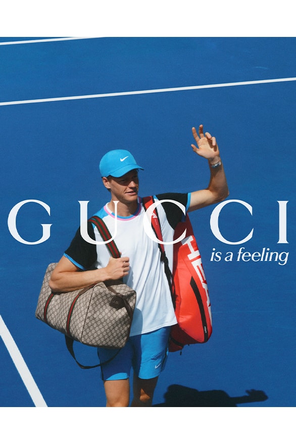 Jannik Sinner Gucci Is a Feeling Campaign tennis menswear brand ambassador