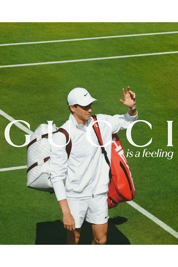 Jannik Sinner Gucci Is a Feeling Campaign tennis menswear brand ambassador