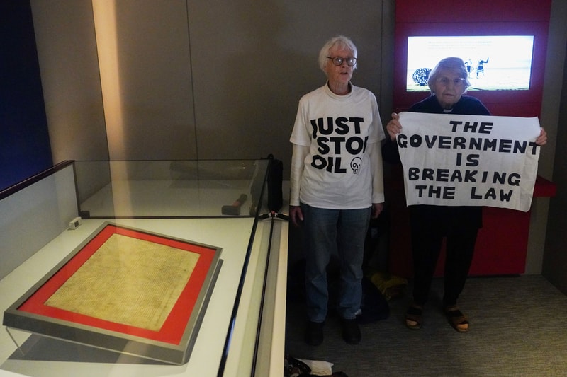 Just Stop Oil Activists Magna Carta British Library