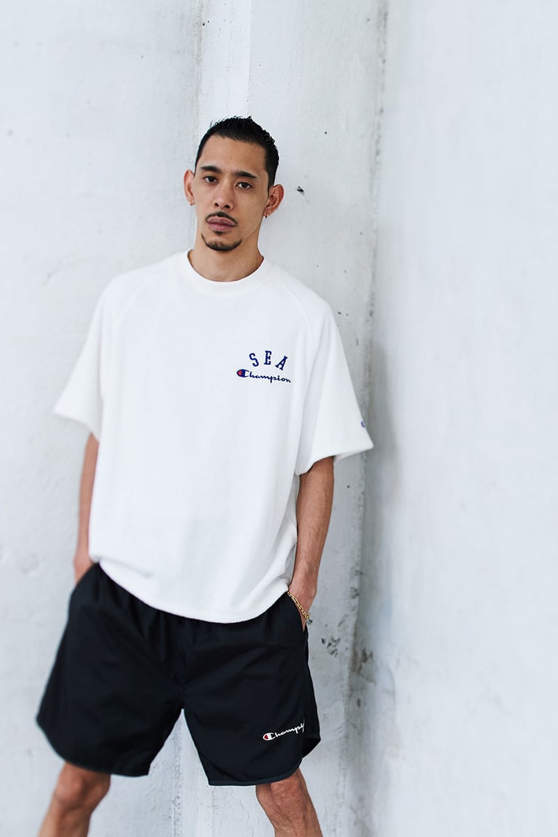 Champion Collides With WIND AND SEA on "College Style" Capsule collaboration collab release collection info lookbook price drop website japan streetwear fashion IO rapper japanese asia