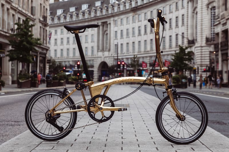 Brompton and Mappin & Webb Create the World's First Gold-Plated Folding Bike