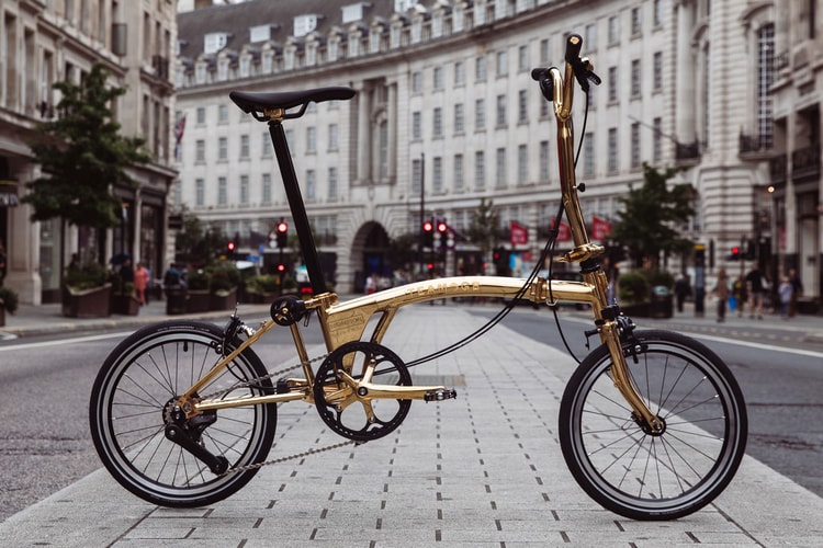 Brompton and Mappin & Webb Create the World's First Gold-Plated Folding Bike