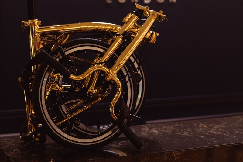 Brompton and Mappin & Webb Create the World's First Gold-Plated Folding Bike