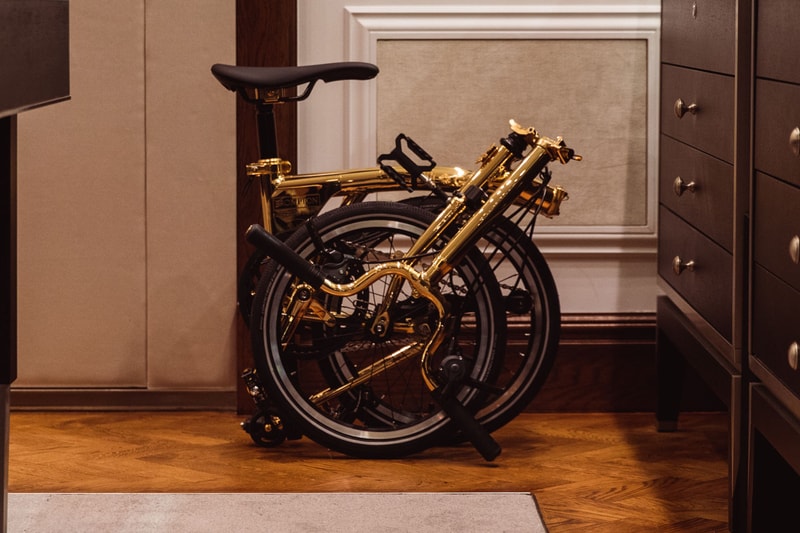 Brompton and Mappin & Webb Create the World's First Gold-Plated Folding Bike