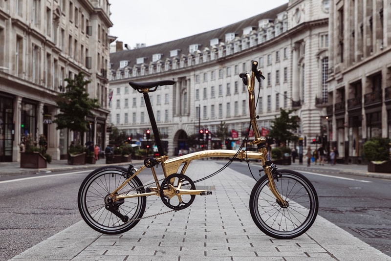 Brompton and Mappin & Webb Create the World's First Gold-Plated Folding Bike