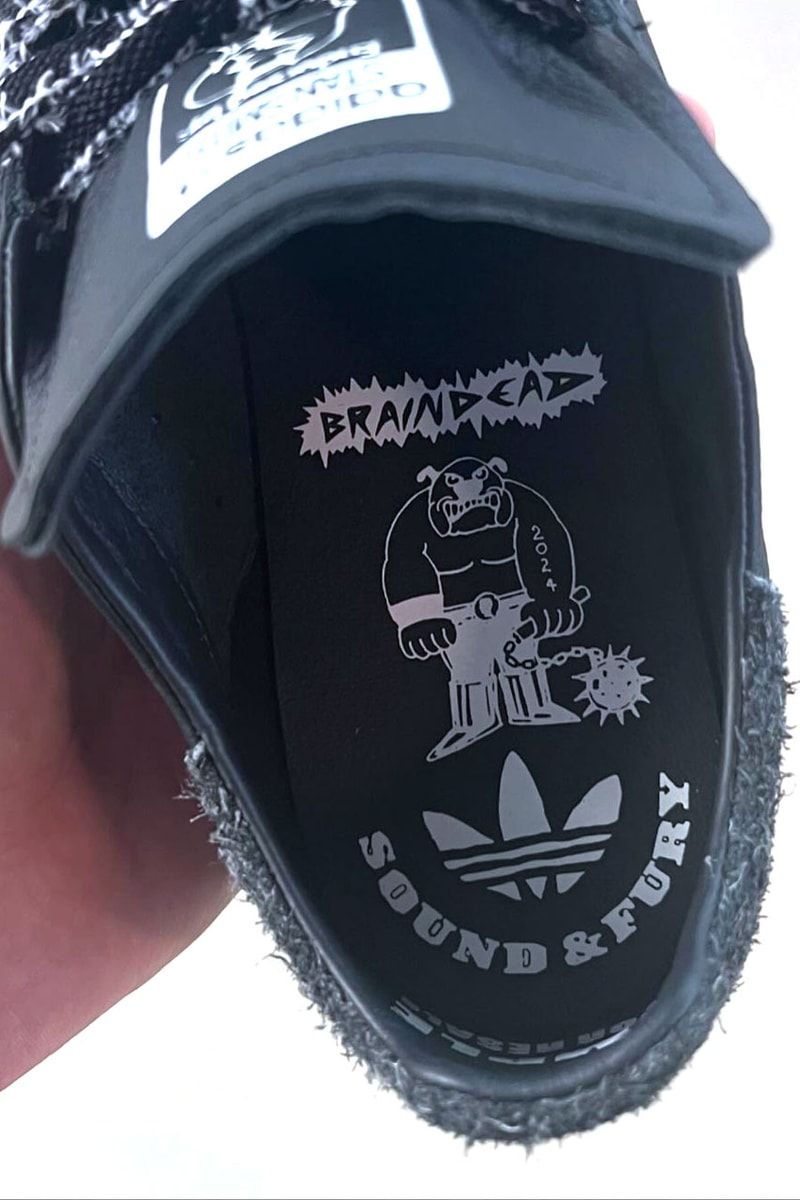 Brain Dead x Sound and Fury x adidas Stan Smith "Unstructured" sneaker collab wimbledon release online link colorway price kyle ng collab og color heel medial upper logo head 