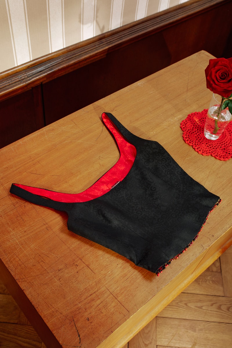 les benjamins hugo collaboration debut collection tailoring shirts suits Gastarbeiter key kids streetwear carpenter corset red 