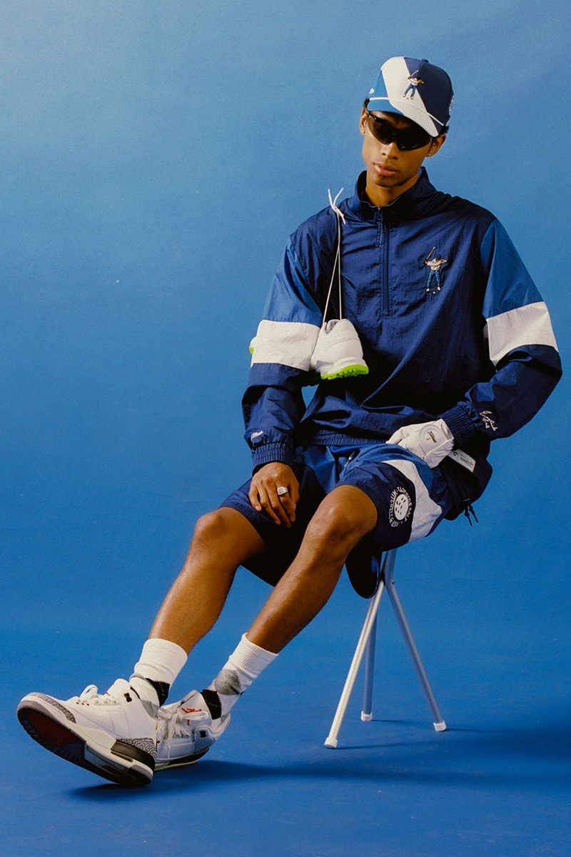 Mitchell & Ness x Eastside Golf Link Up on Clean Capsule release apparel fashion drop price link website store basketball sports nylon pullover hoodie accessories driver head cover ball marker tee green