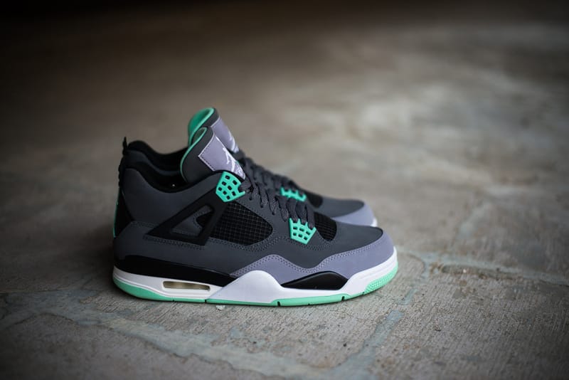 retro 4 glow green