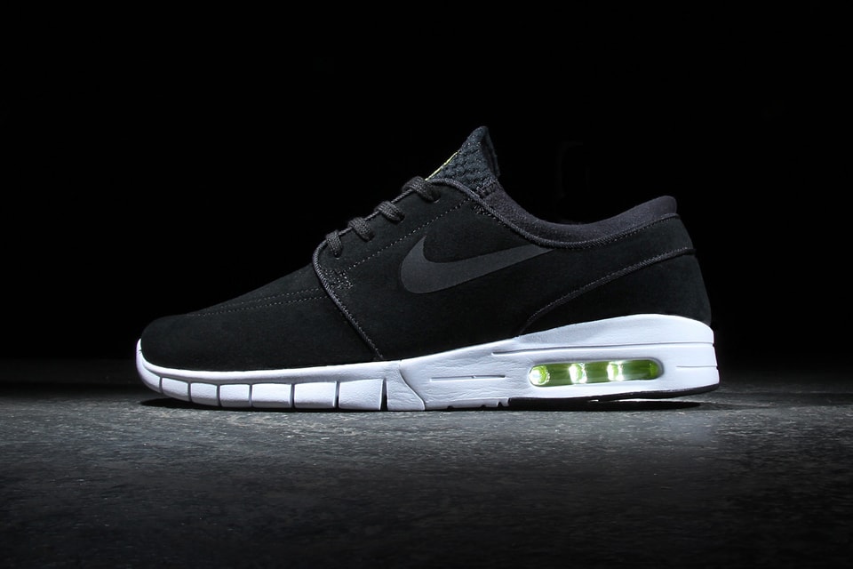 Nike SB Stefan Janoski Max Leather Black/Cyber-White ...