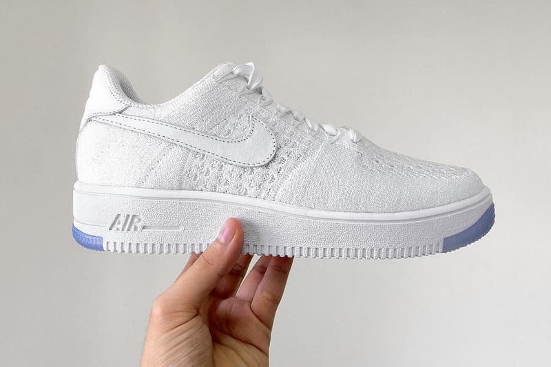 First Look Nike Air Force 1 Flyknit Low White/Ice Sneaker | Hypebeast