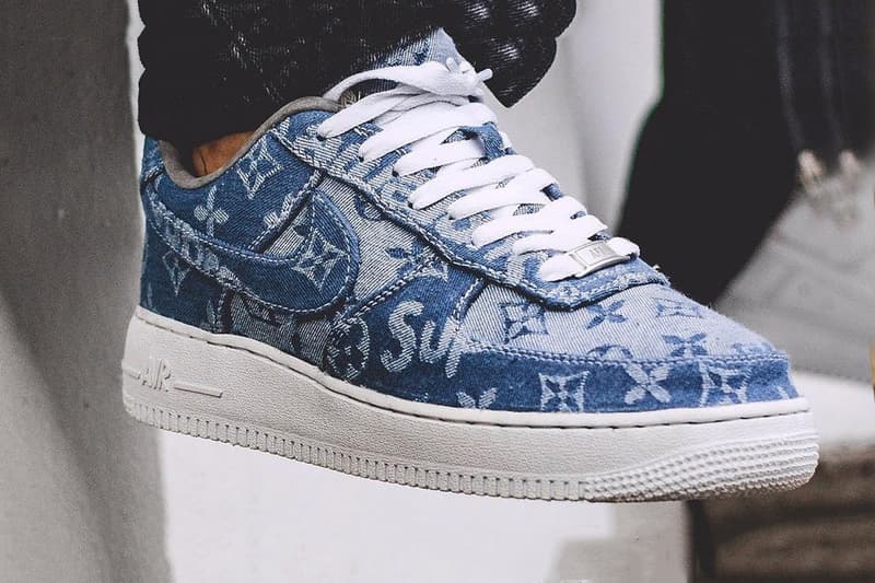 nike x louis vuitton Nike Air Force 1 Supreme x Louis Vuitton Denim | HYPEBEAST
