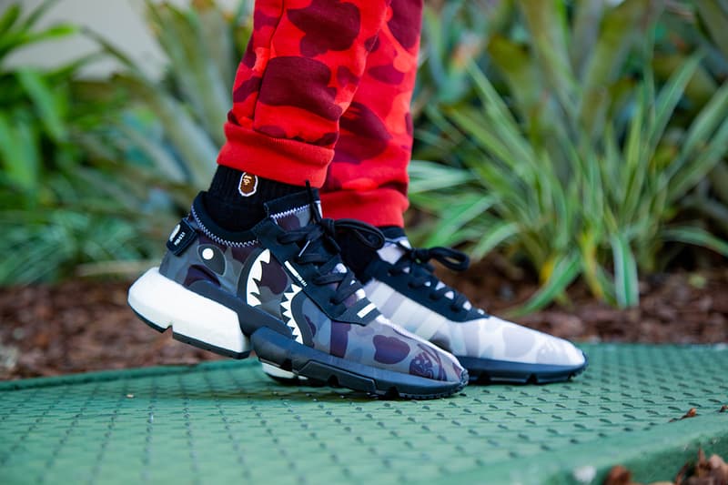  BAPE  x  NEIGHBORHOOD  x  adidas  POD S3 1 On Foot Photos 