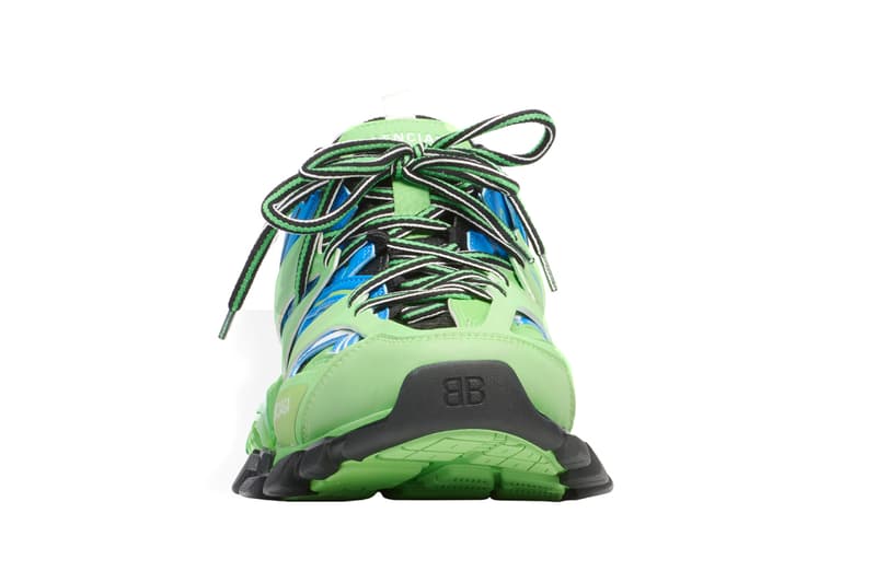 balenciaga track green blue