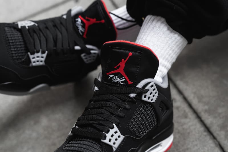 Air Jordan 4 Retro OG "Bred" Colorway OnFeet HYPEBEAST