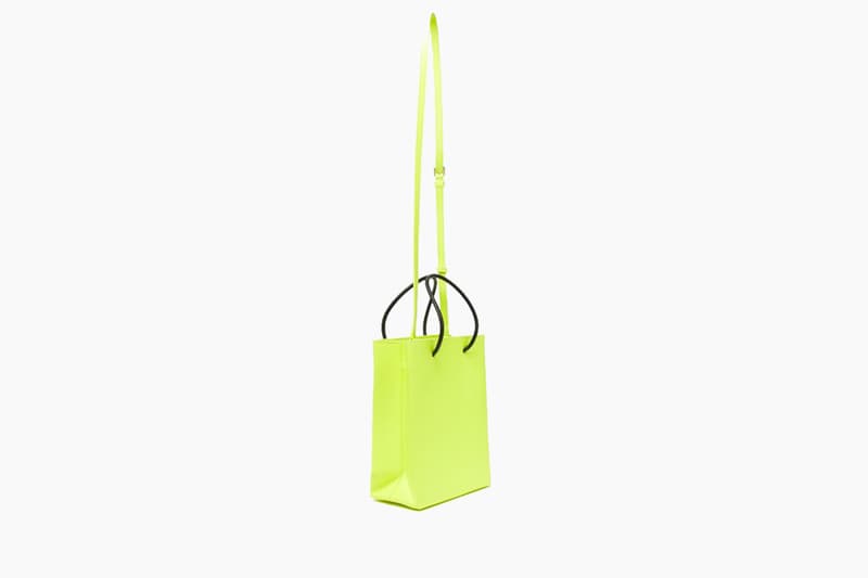 balenciaga neon green purse