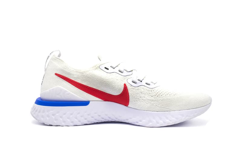 nike react white red blue
