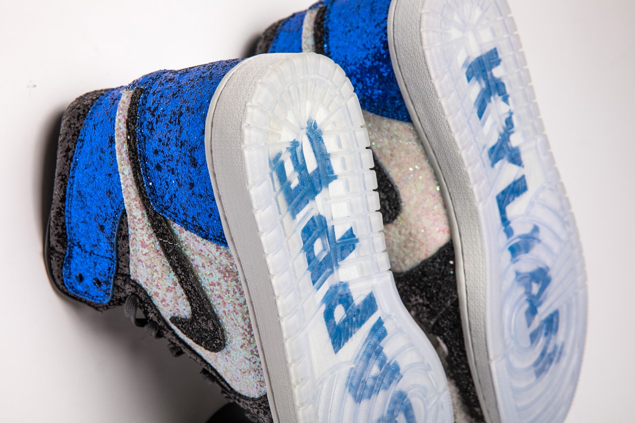 Shoe Surgeon's fragment x Air Jordan 1 "Glitter" HYPEBEAST