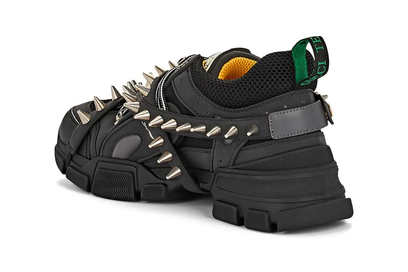 Gucci Flashtrek Spiked Canvas Sneakers 