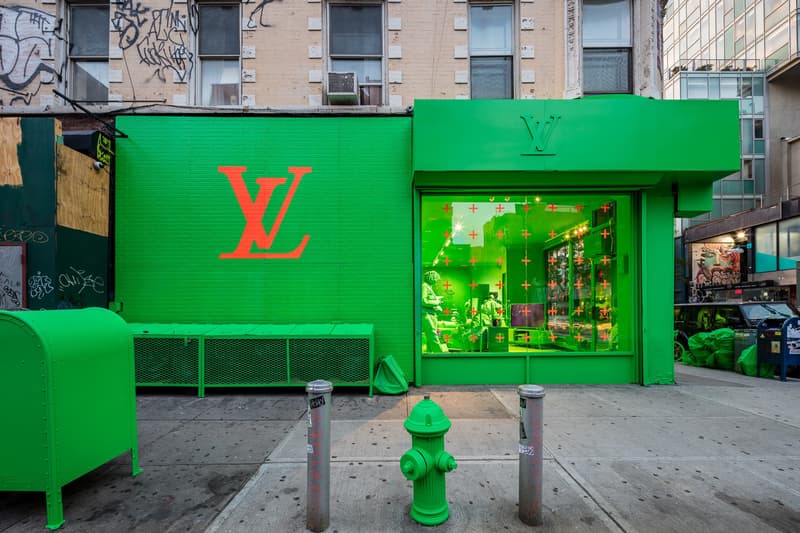 A Look Inside Louis Vuitton&#39;s Neon Green FW19 New York Pop-Up - FRPLive