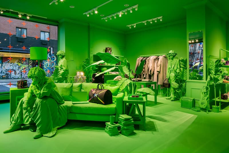A Look Inside Louis Vuitton&#39;s Neon Green FW19 New York Pop-Up - FRPLive