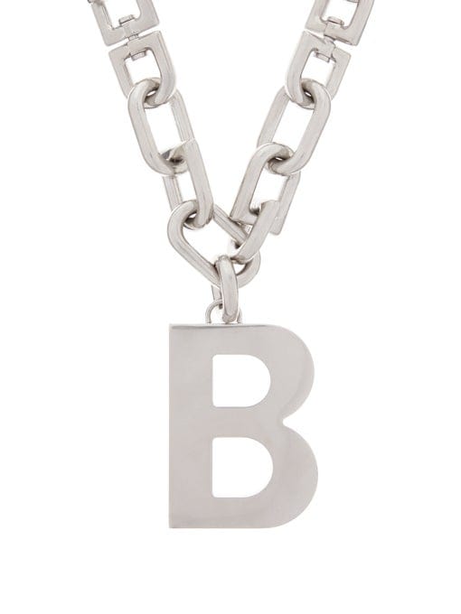 Balenciaga B-logo Silver Chain Necklace Release | HYPEBEAST DROPS